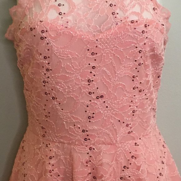 Boutique - Lace Pink Aline Dress - Item#93 - Picture 5 of 10